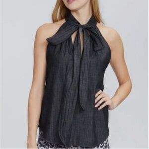 AG Adriano Goldschmied Sleeveless Bow Tie Top, Size S, NWT